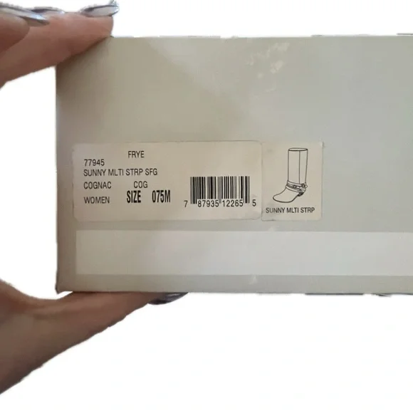 Frye Brown Leather Heeled Boots with Buckle Detail - Picture 4 of 5